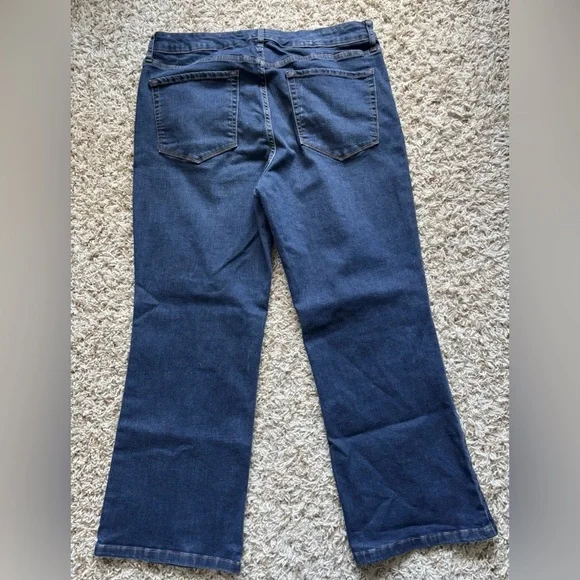 Chaps Dark Blue Flare Women's Jeans 14/32 - Picture 11 of 12